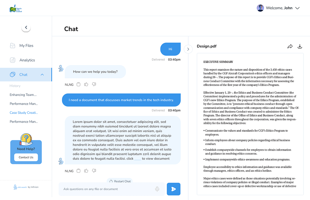 infosearch document view