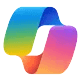 Abstract multicolor looping ribbon logo forming an S-like shape.