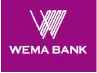 Wema Bank logo with a stylized white W symbol above the words 'WEMA BANK' on a purple background.