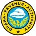 Circular yellow and blue Revenue Authority logo with an eagle at the center and border text around the edge.