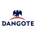 Dangote logo: blue emblem above the orange wordmark 'DANGOTE'