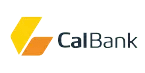CalBank logo featuring a yellow hexagon icon and the word 'CalBank' in dark text